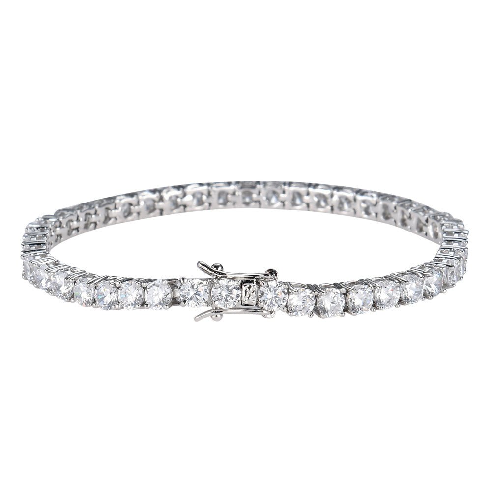 Tennis Chain Copper Zircon Single Row Hip Hop Bracelet - MegaEssentials