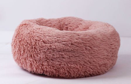 Round Plush Dog Bed for Small Dogs and Puppies - MegaEssentials