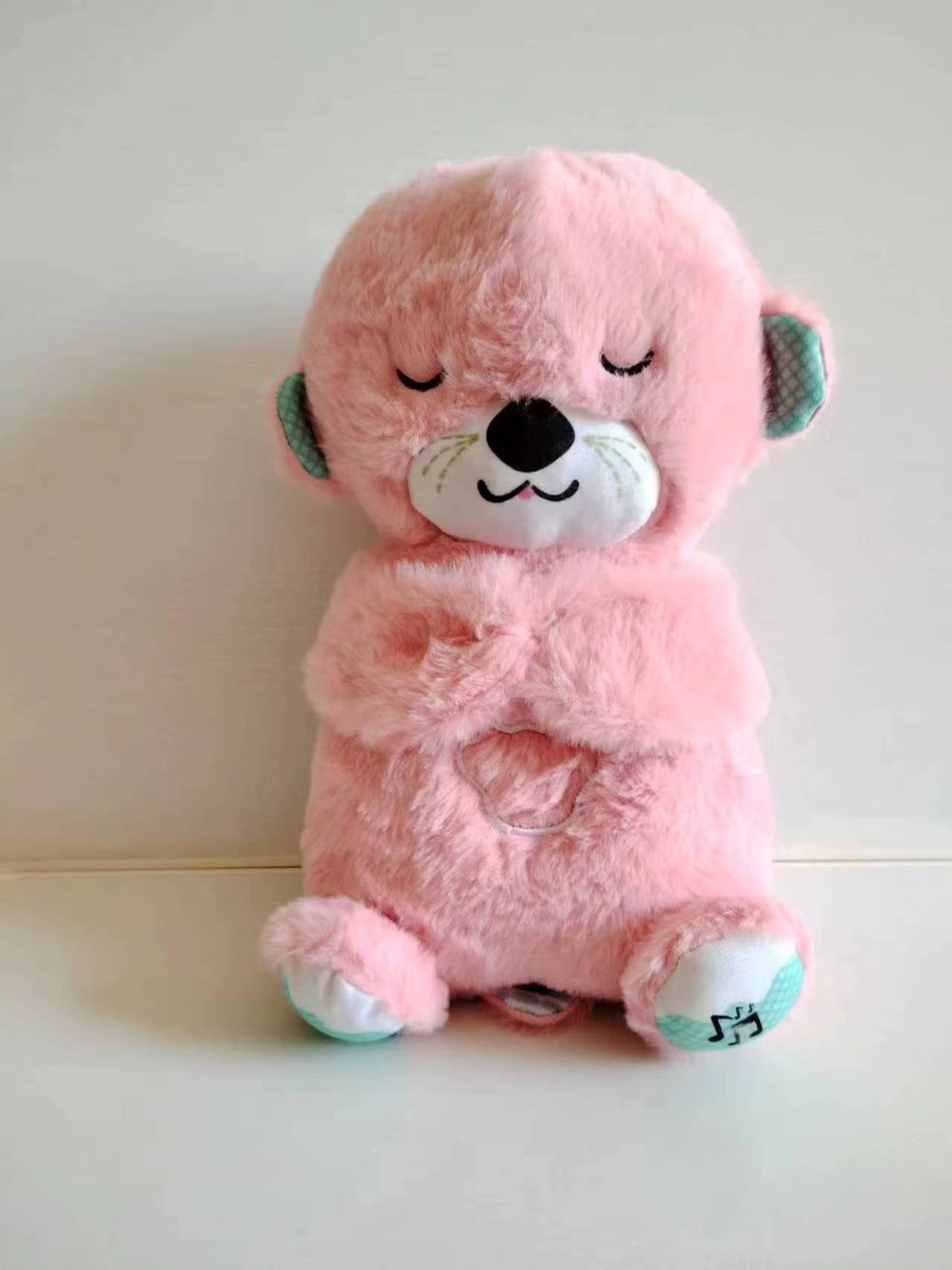 Sound Machine Soothe 'n Snuggle Otter Portable Plush Baby Toy with Sensory Details Music Lights & Rhythmic Breathing Motion - MegaEssentials