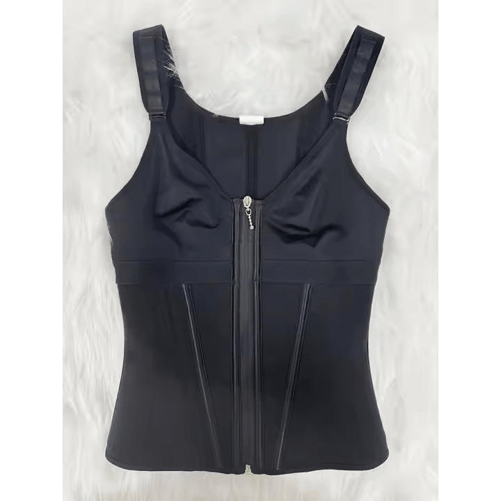 Mesh Waist Slimming Three-Breasted Shapewear Corset - MegaEssentials