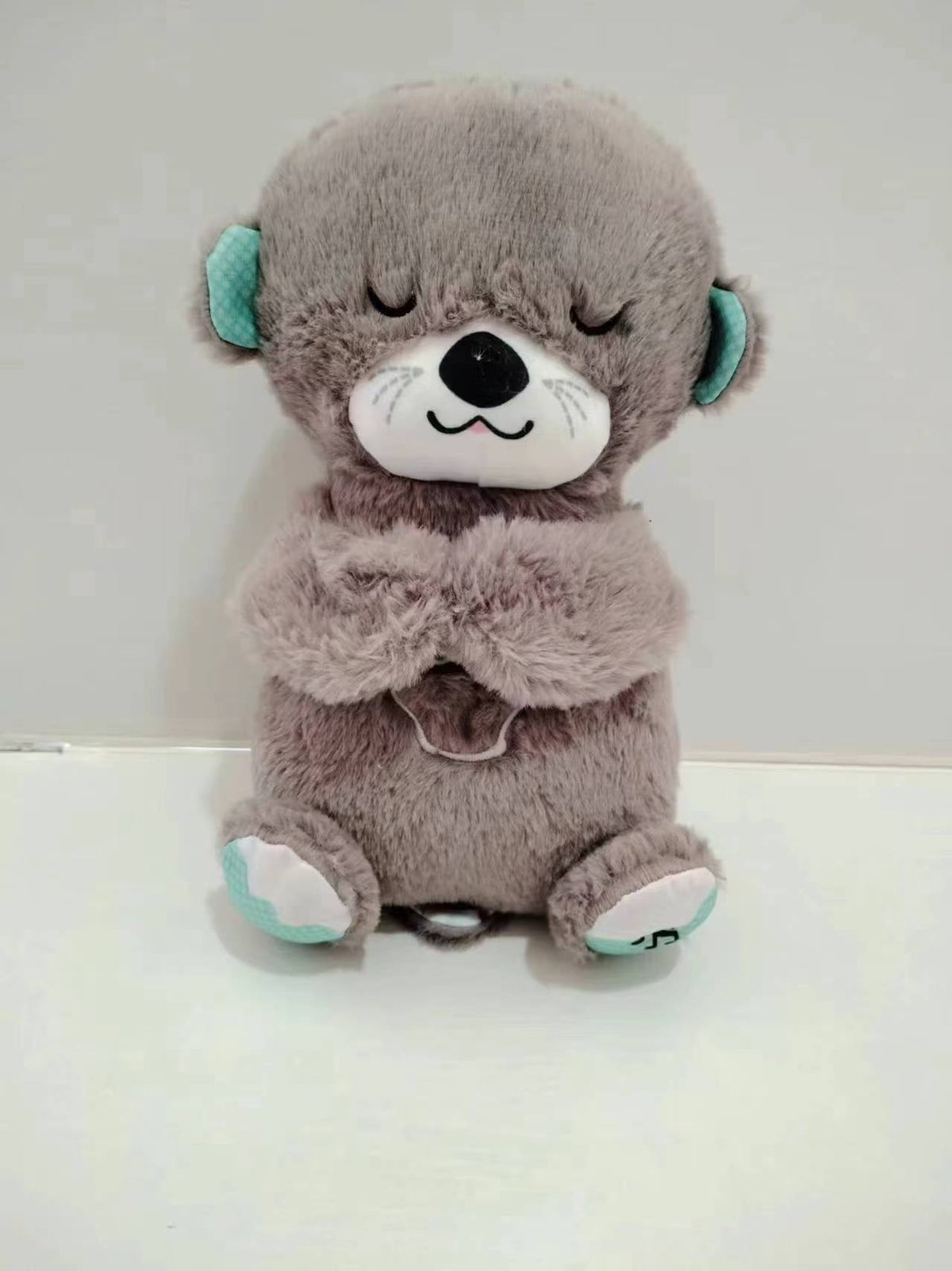 Sound Machine Soothe 'n Snuggle Otter Portable Plush Baby Toy with Sensory Details Music Lights & Rhythmic Breathing Motion - MegaEssentials
