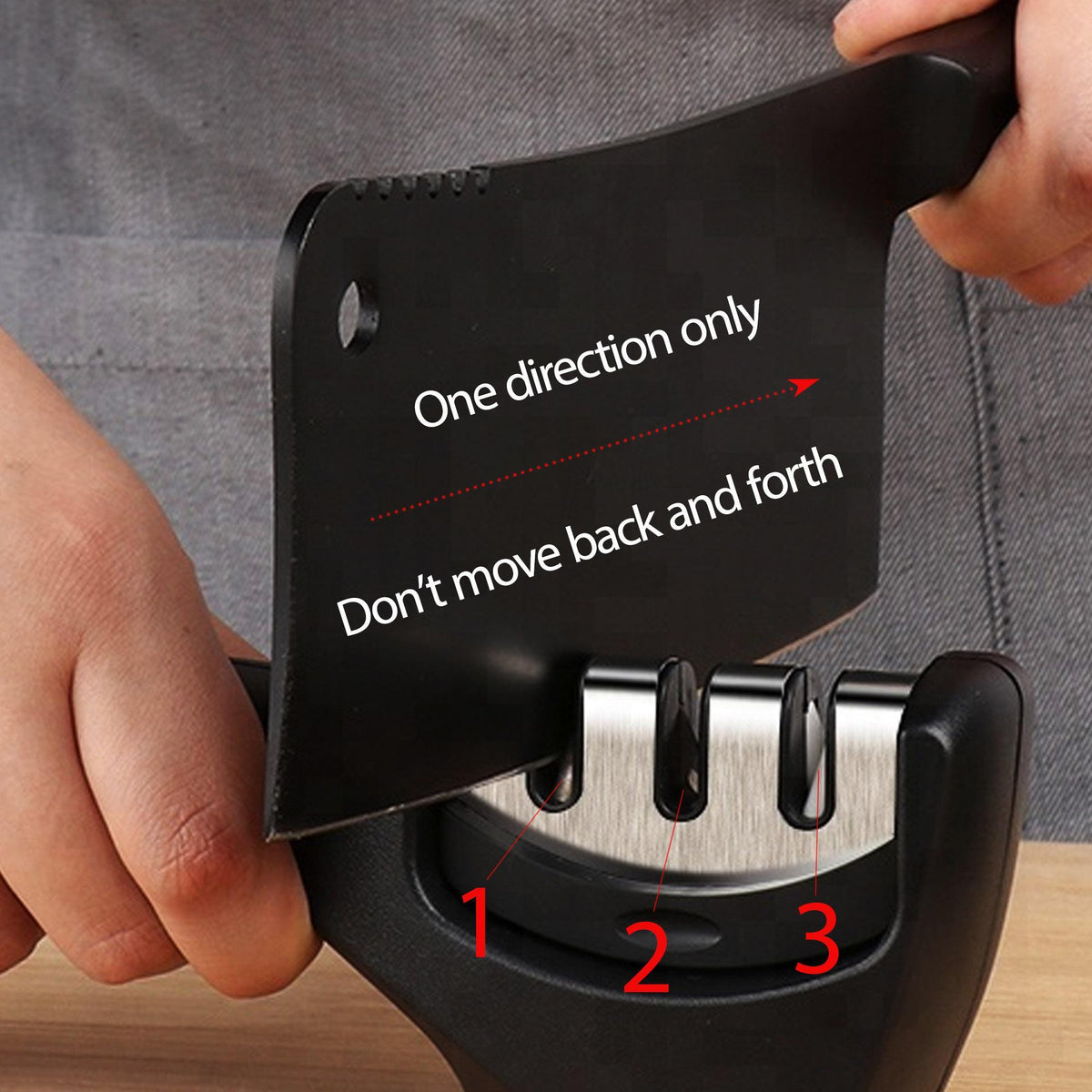Knife Sharpener Professional Kitchen Blade Sharpening Tool Handheld System - MegaEssentials