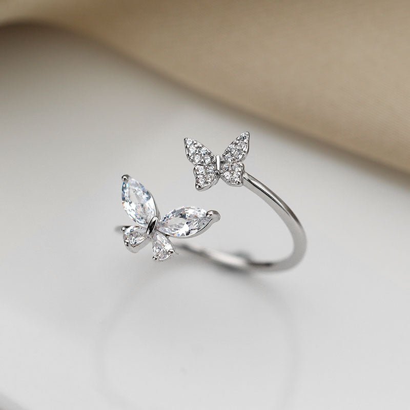 S925 Sterling Silver Butterfly Ring for Women - MegaEssentials