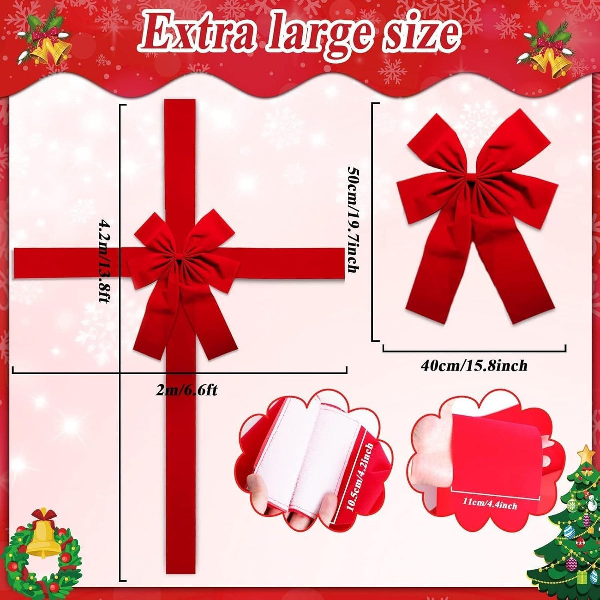 Christmas Door Hanging Bow Ribbon - MegaEssentials