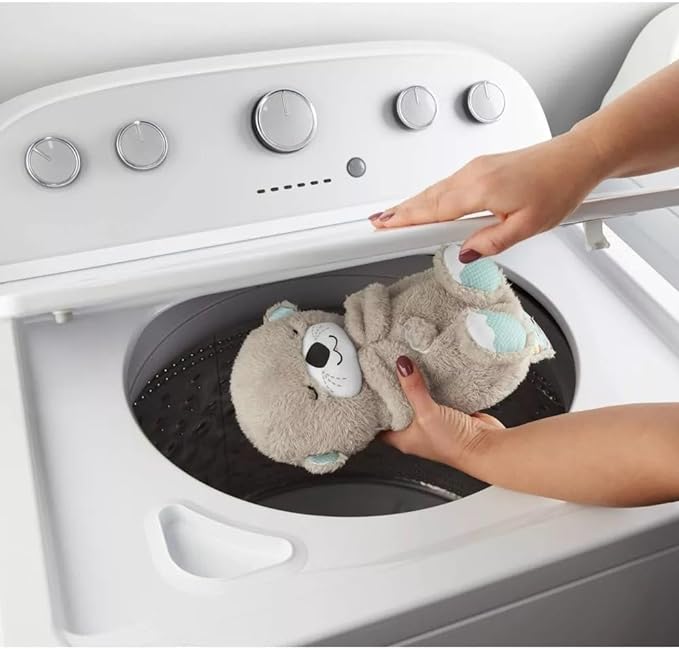 Sound Machine Soothe 'n Snuggle Otter Portable Plush Baby Toy with Sensory Details Music Lights & Rhythmic Breathing Motion - MegaEssentials