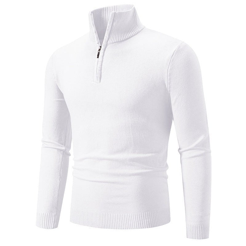 2023 Men's Plus Size Fleece Zip Mock Neck Sweater - MegaEssentials