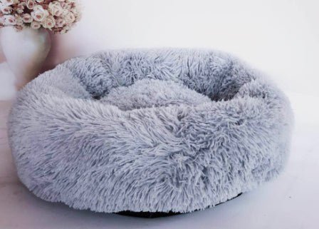 Round Plush Dog Bed for Small Dogs and Puppies - MegaEssentials