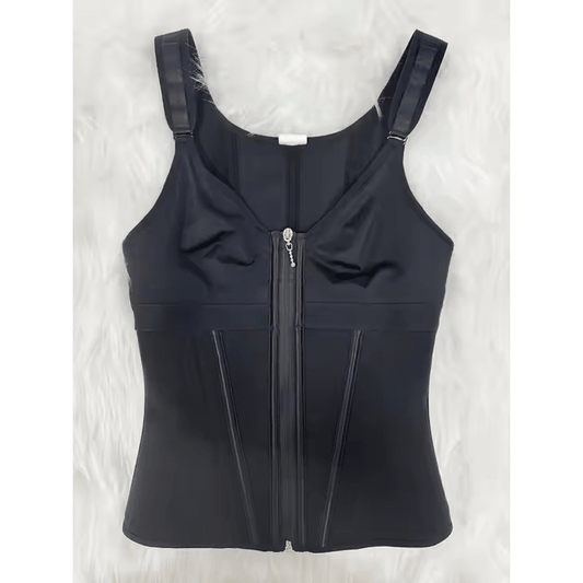 Mesh Waist Slimming Three-Breasted Shapewear Corset - MegaEssentials