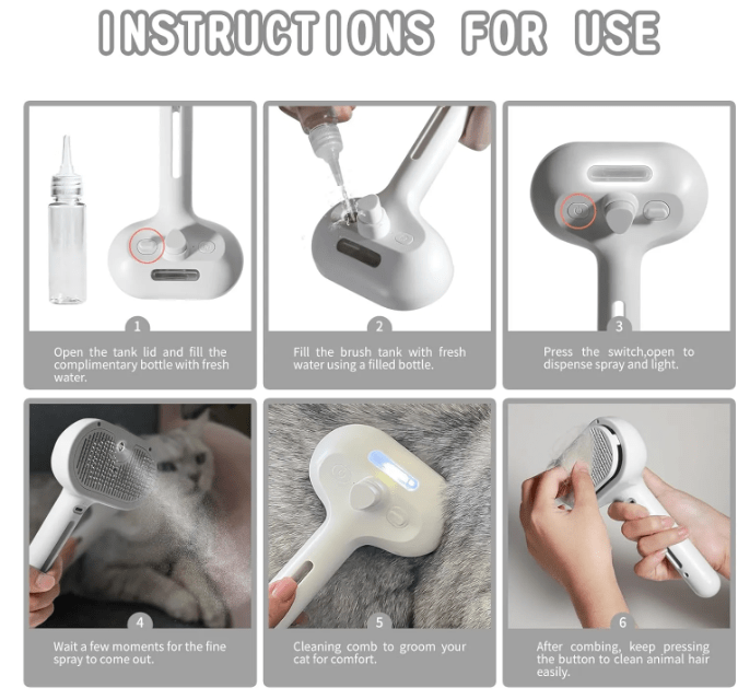 Pet Hair Spray Brush - MegaEssentials