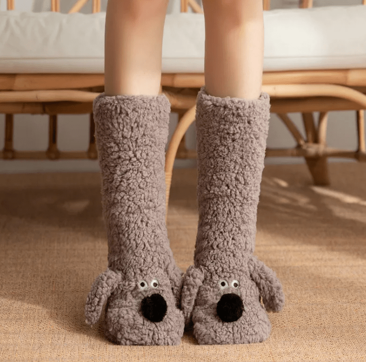 Women’s Plush Dog Socks - MegaEssentials