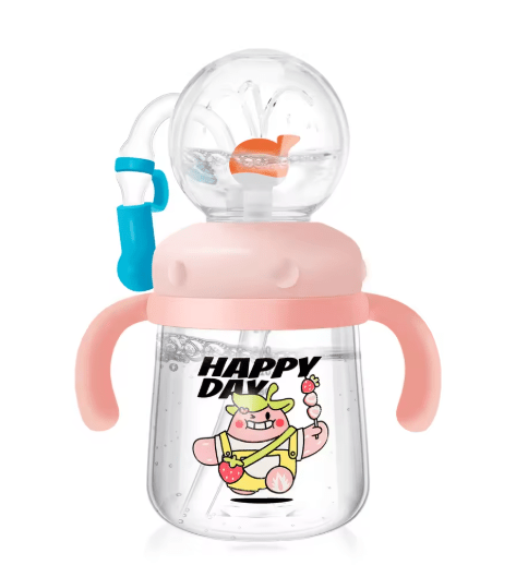 Children's Whale Cartoon Diving Fountain Water Bottle - Tritan Leakproof Sippy Cup (Various Sizes & Colors) - MegaEssentials
