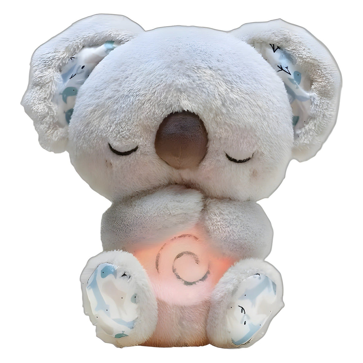 Sound Machine Soothe 'n Snuggle Otter Portable Plush Baby Toy with Sensory Details Music Lights & Rhythmic Breathing Motion - MegaEssentials