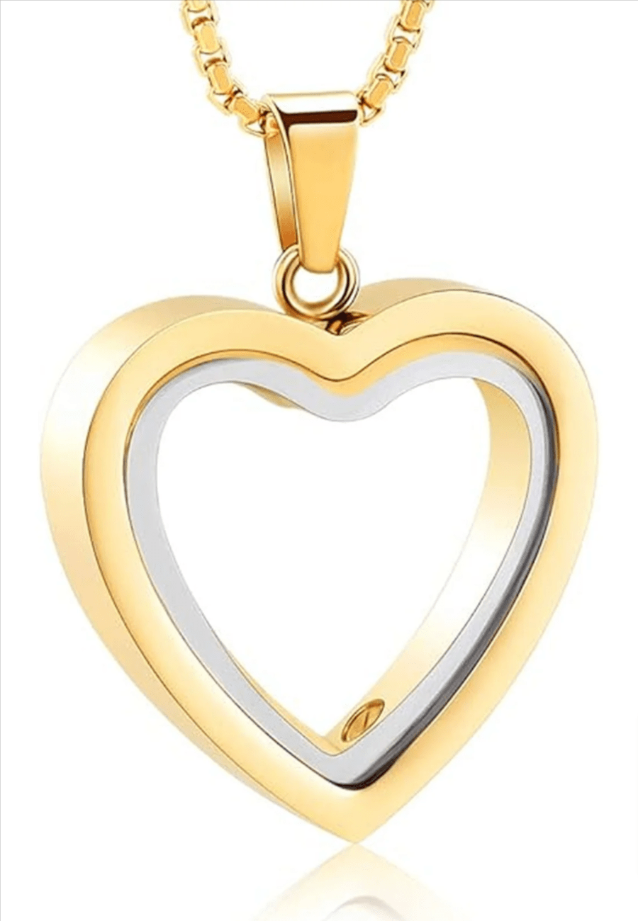 Heartfelt Remembrance: Stainless Steel Heart-Shaped Cremation Pendant - MegaEssentials
