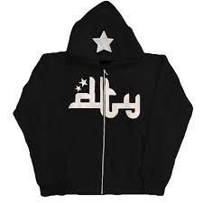Star Printed Zip Up Hoodies - MegaEssentials