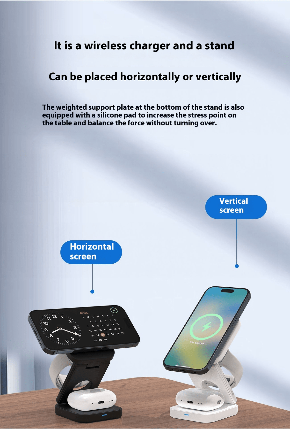 3 IN 1 FOLDABLE WIRELESS CHARGER - MegaEssentials