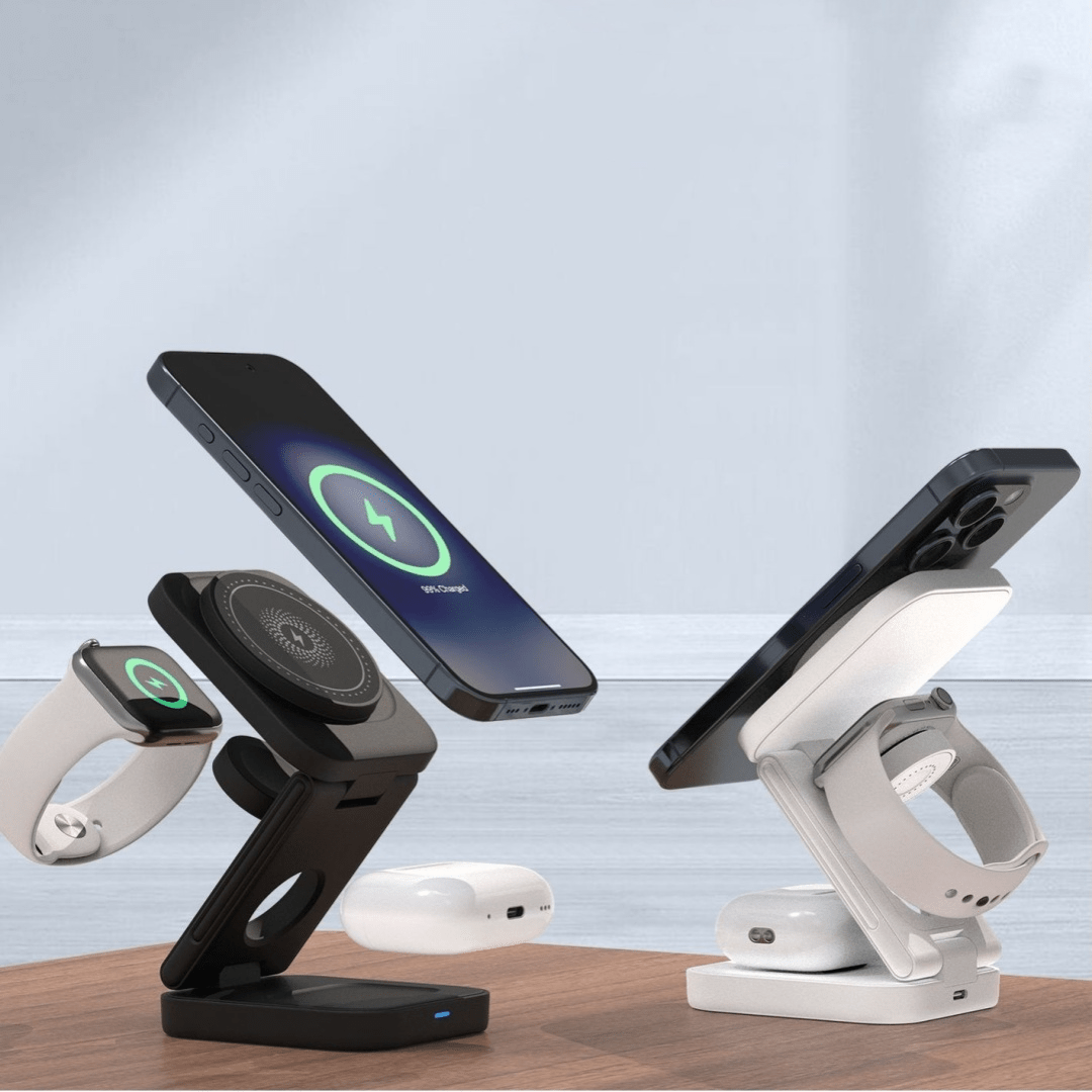 3 IN 1 FOLDABLE WIRELESS CHARGER - MegaEssentials