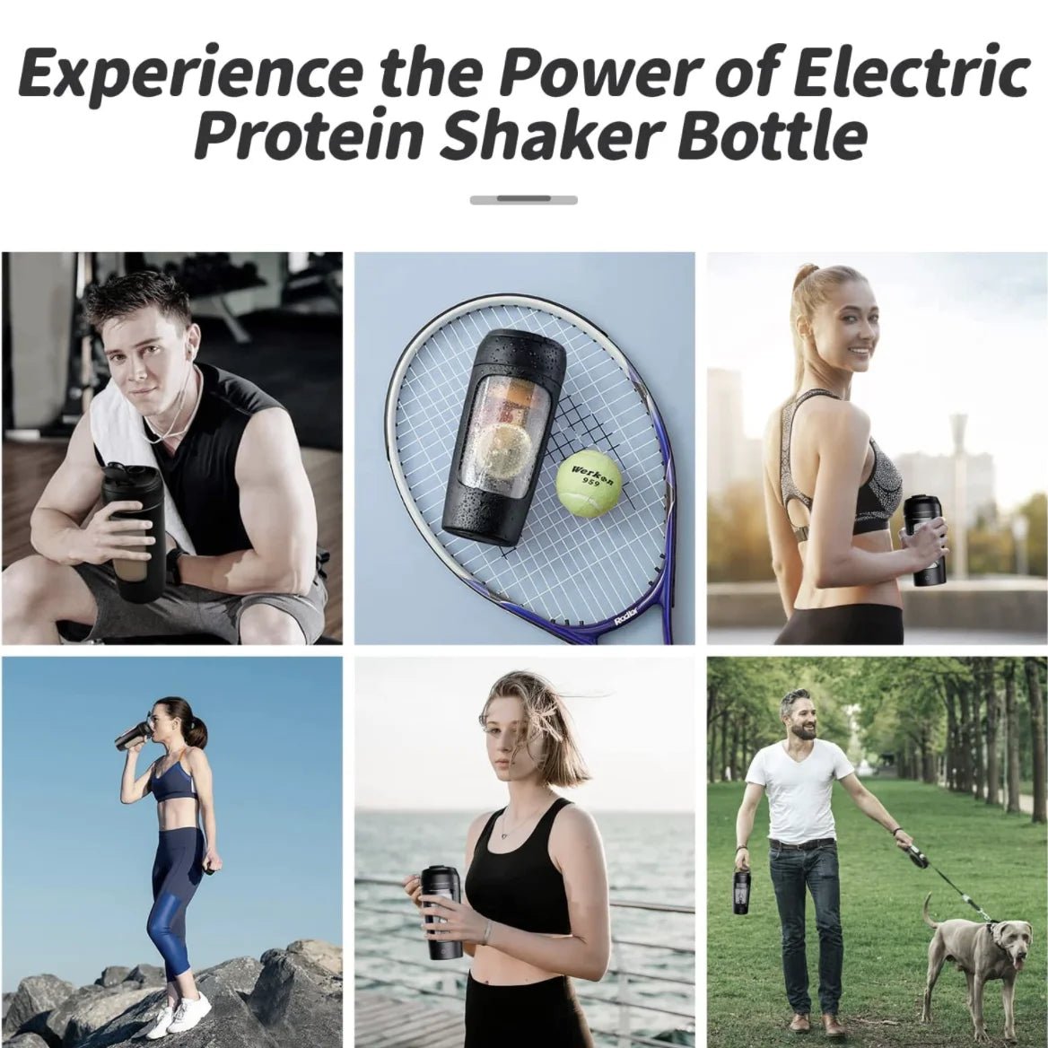 Electric Portable Whey Protein Shaker Bottle - MegaEssentials