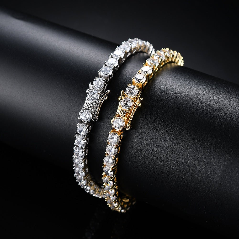 Tennis Chain Copper Zircon Single Row Hip Hop Bracelet - MegaEssentials