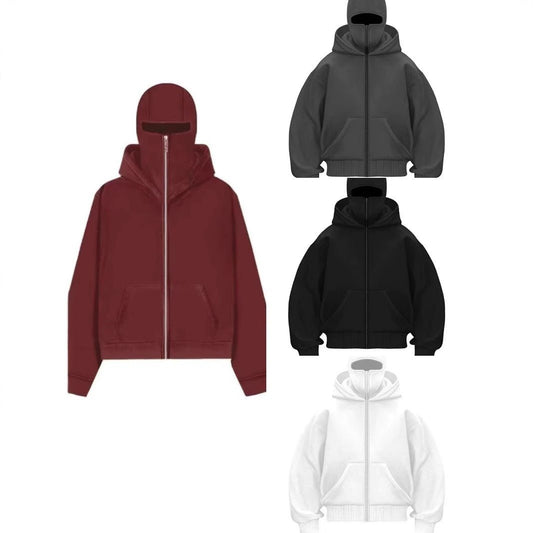 Men's Hooded Zip-Up Baseball Jacket - MegaEssentials