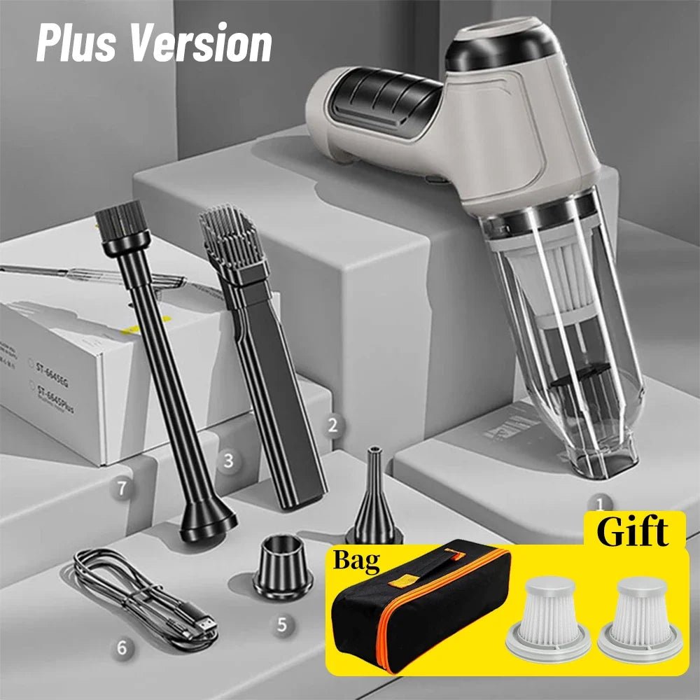 Car Wireless Vacuum Cleaner Portable Handheld120W Blowable Cordless Home Appliance Vacuum Home & Car Dual Use Mini VacuumCleaner - MegaEssentials