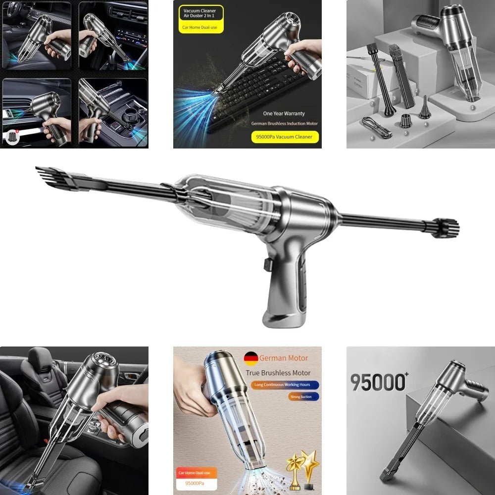 Car Wireless Vacuum Cleaner Portable Handheld120W Blowable Cordless Home Appliance Vacuum Home & Car Dual Use Mini VacuumCleaner - MegaEssentials