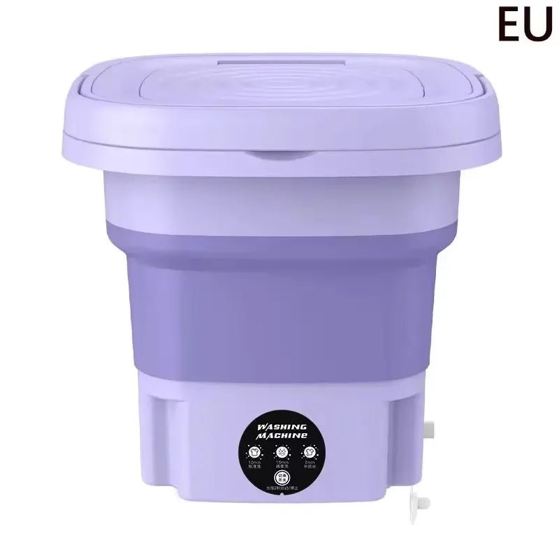 8L Foldable Mini Washing Machine Spin Dryer Portable Small Washer for Socks Underwear Lingerie Space-saving Household Appliance - MegaEssentials