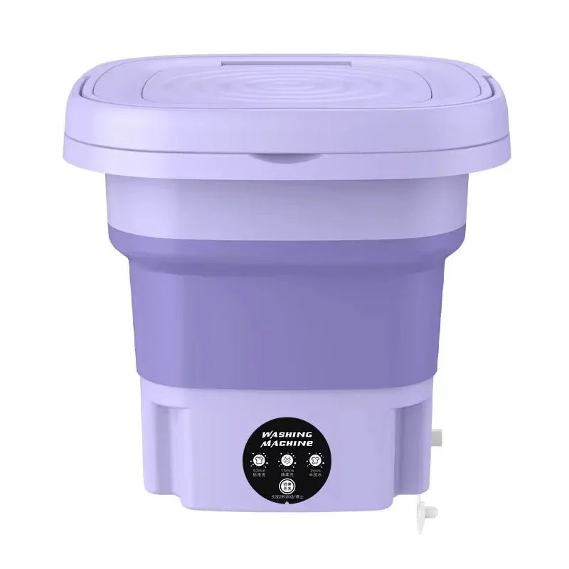 8L Foldable Mini Washing Machine Spin Dryer Portable Small Washer for Socks Underwear Lingerie Space-saving Household Appliance - MegaEssentials
