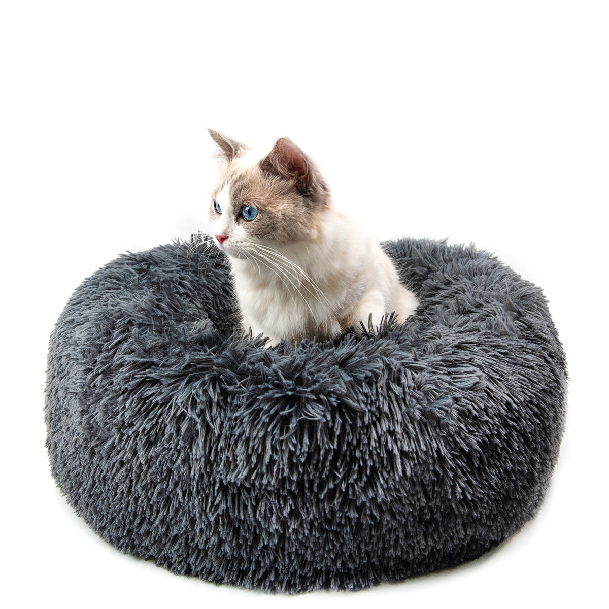 Round Plush Dog Bed for Small Dogs and Puppies - MegaEssentials