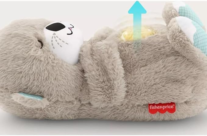 Sound Machine Soothe 'n Snuggle Otter Portable Plush Baby Toy with Sensory Details Music Lights & Rhythmic Breathing Motion - MegaEssentials
