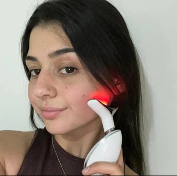 Beauty Facial Massager, 7 Color Wavy Acne Beauty Microcurrent Facial Device Skin Firming for Face Neck Beauty Device, - MegaEssentials