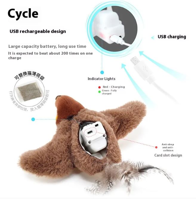Flapping Bird Cat Toy - MegaEssentials