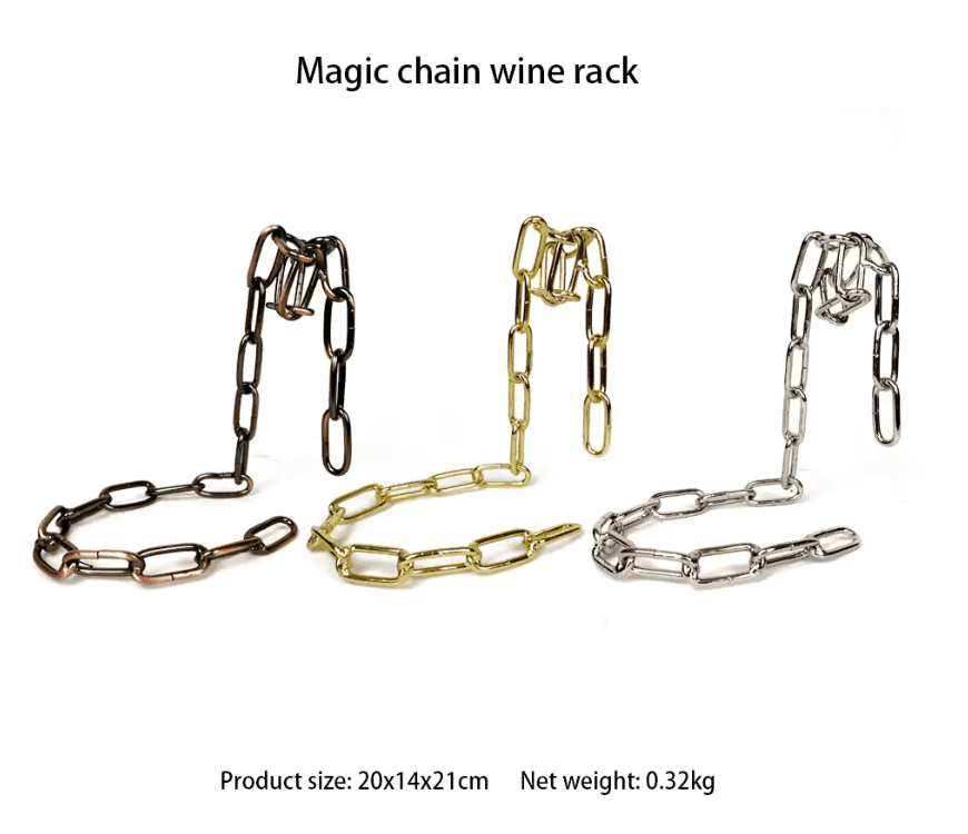 Magic Iron Chain Wine Bottle Holder - MegaEssentials