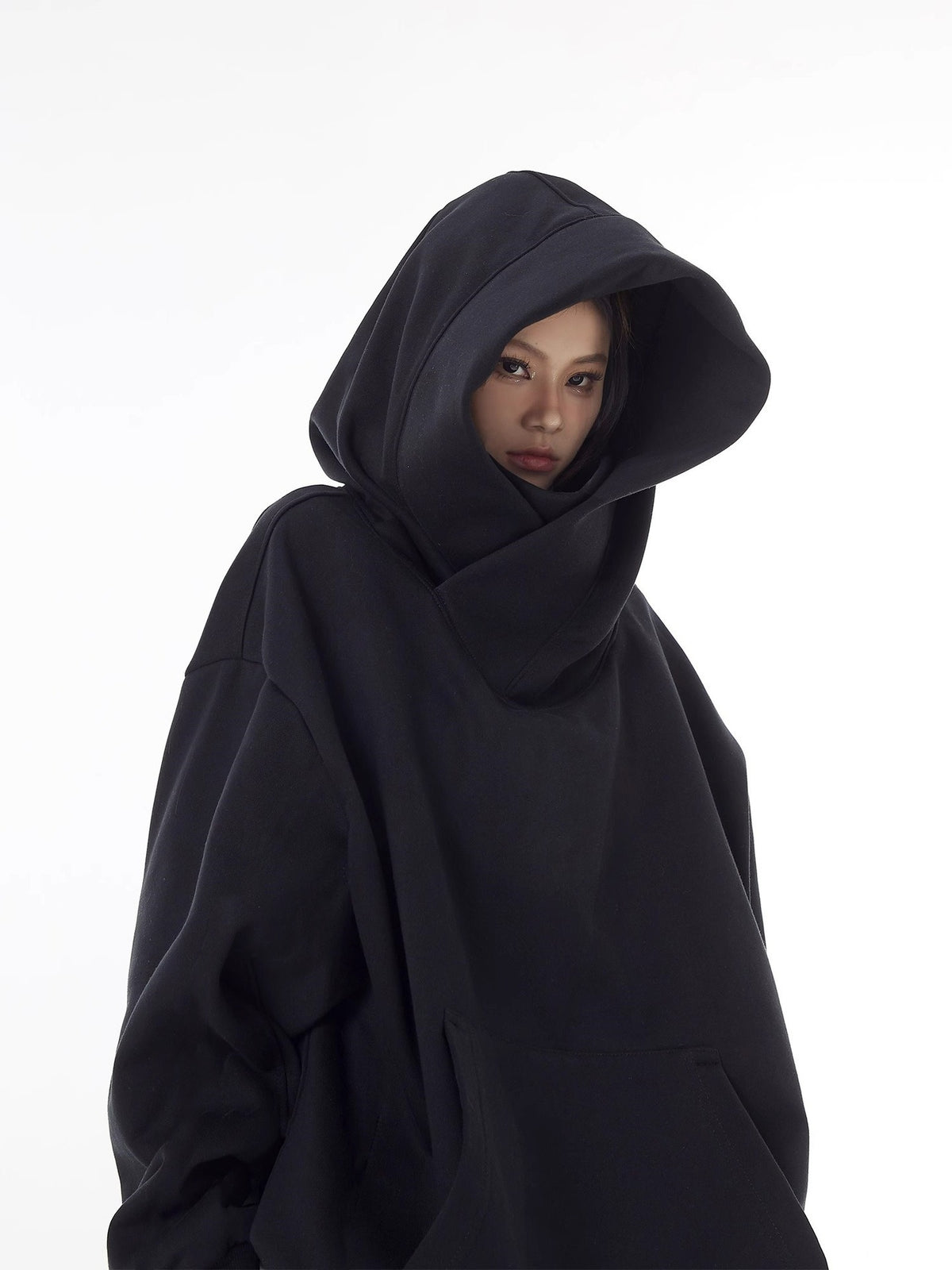 Loose High Collar Fleece Lined Hoodie - MegaEssentials