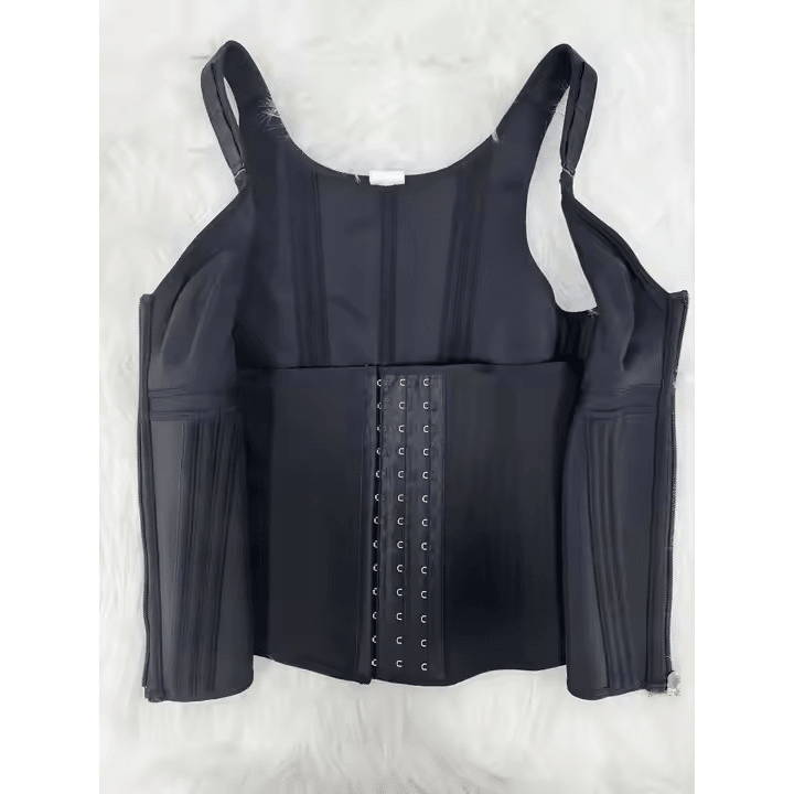 Mesh Waist Slimming Three-Breasted Shapewear Corset - MegaEssentials