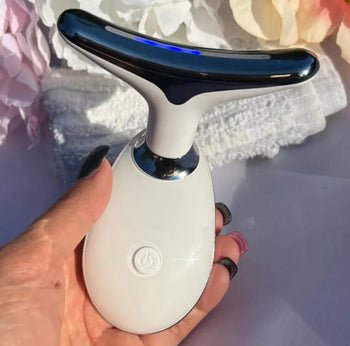 Beauty Facial Massager, 7 Color Wavy Acne Beauty Microcurrent Facial Device Skin Firming for Face Neck Beauty Device, - MegaEssentials