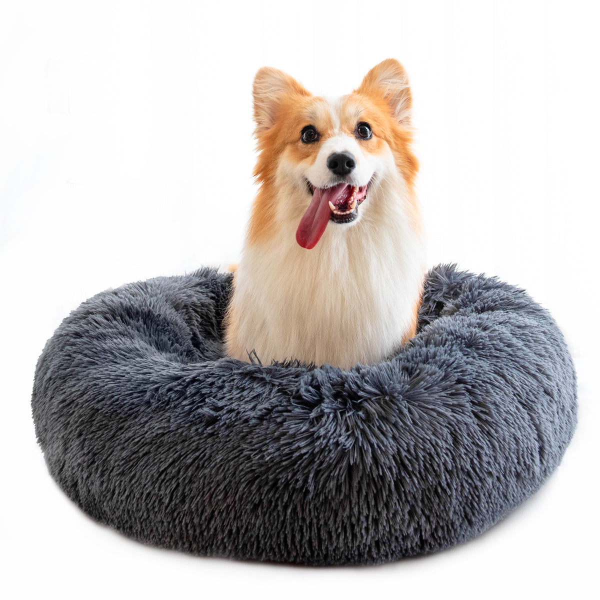 Round Plush Dog Bed for Small Dogs and Puppies - MegaEssentials