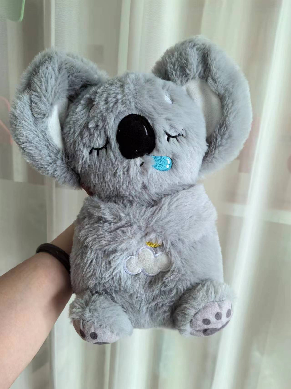 Sound Machine Soothe 'n Snuggle Otter Portable Plush Baby Toy with Sensory Details Music Lights & Rhythmic Breathing Motion - MegaEssentials