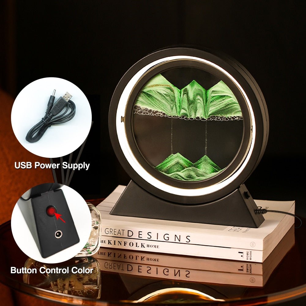 Moving Sand Art Landscape Table Lamp - MegaEssentials