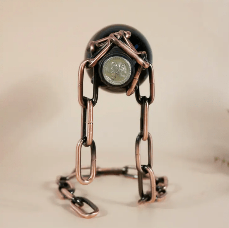 Magic Iron Chain Wine Bottle Holder - MegaEssentials