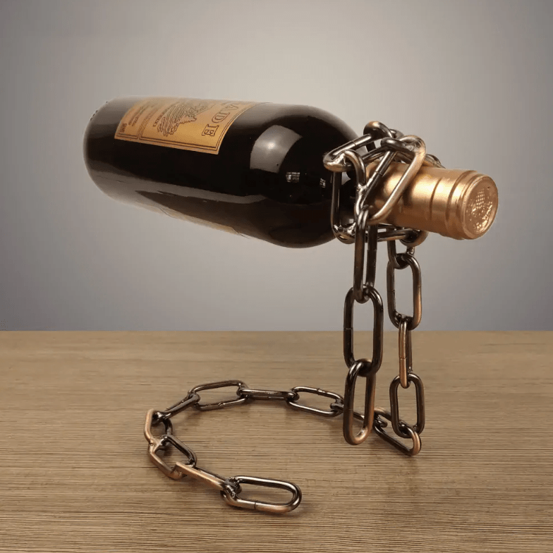 Magic Iron Chain Wine Bottle Holder - MegaEssentials