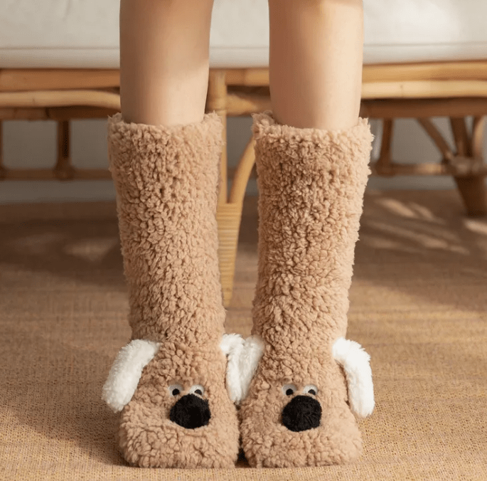 Women’s Plush Dog Socks - MegaEssentials