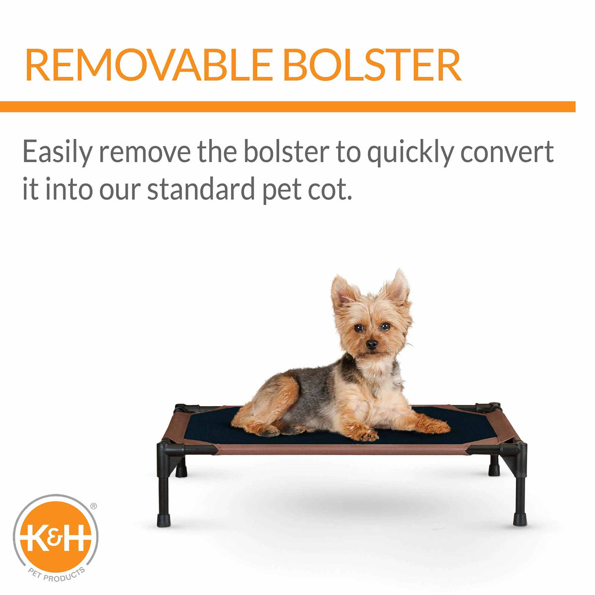 K&H Pet Products Original Bolster Pet Cot Elevated Pet Bed - MegaEssentials