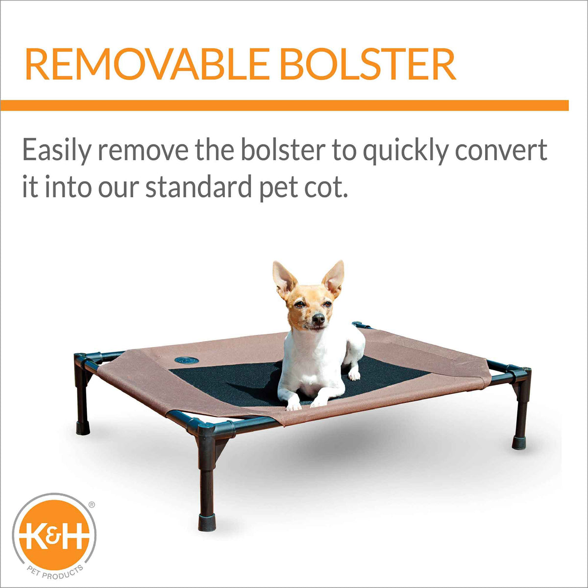 K&H Pet Products Original Bolster Pet Cot Elevated Pet Bed - MegaEssentials