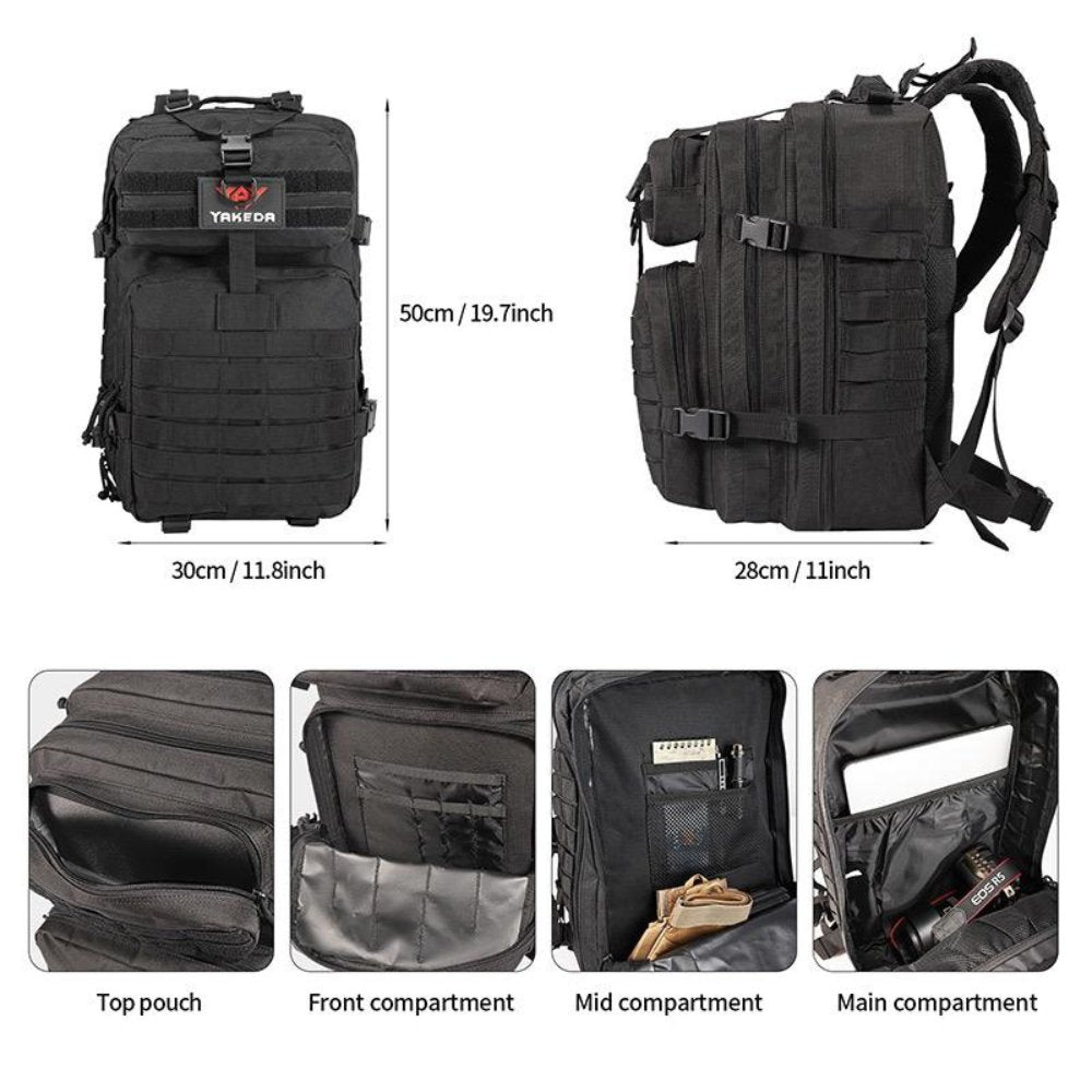 42L Tactical Backpack Bag with USA Patch - MegaEssentials